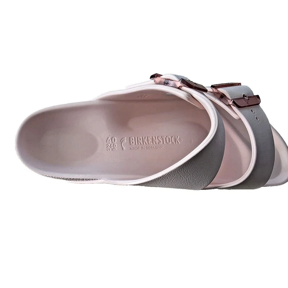 BIRKENSTOCK Womens Arizona Stealth Buckle Light Rose Shoes 10  New
